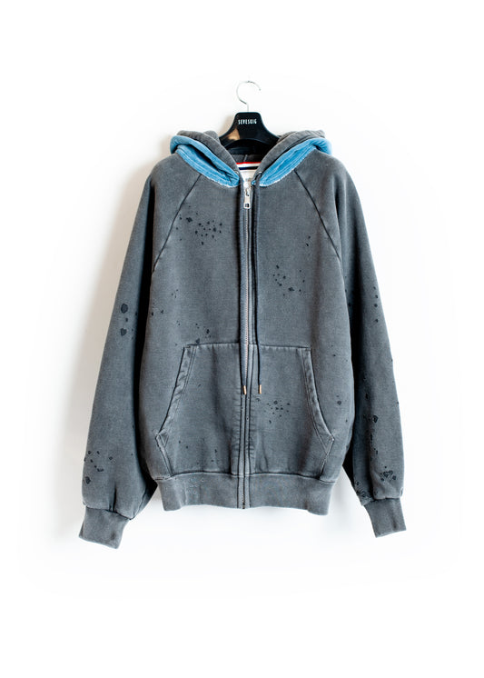 SW-SV-NGA-1003 / Velour Layered Zip up Hoodie