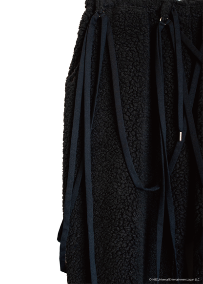 SW-SV-NRA-1004  / lain Wool Boa Pajama Zip-Up Jacket