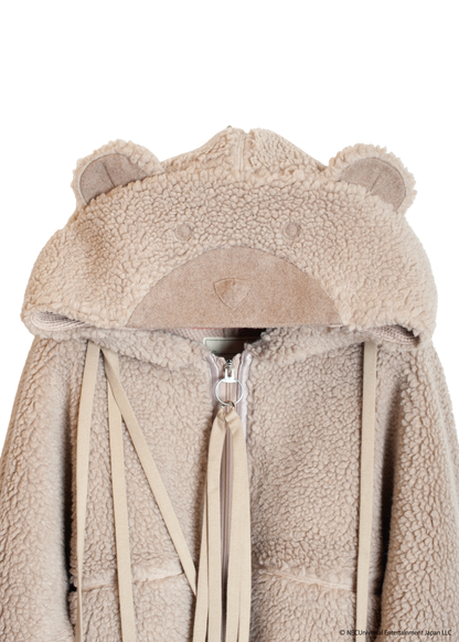 SW-SV-NRA-1004  / lain Wool Boa Pajama Zip-Up Jacket
