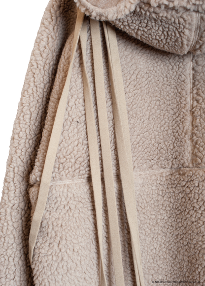 SW-SV-NRA-1004  / lain Wool Boa Pajama Zip-Up Jacket