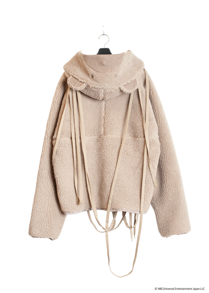 SW-SV-NRA-1004  / lain Wool Boa Pajama Zip-Up Jacket