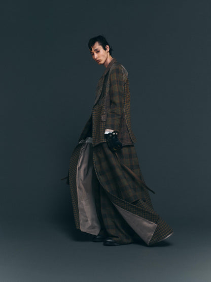 PT-SV-NGA-1007/Rustic Tweed Wide Trousers