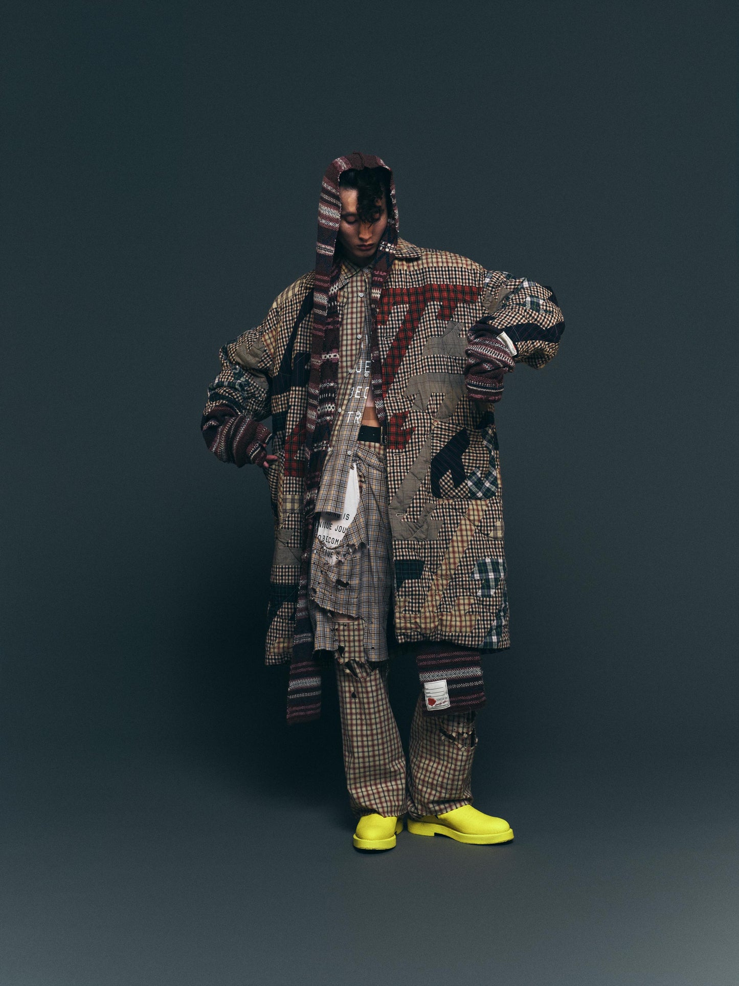CO-SV-NGA-1004 / Geometrics of Luck Patchwork Coat