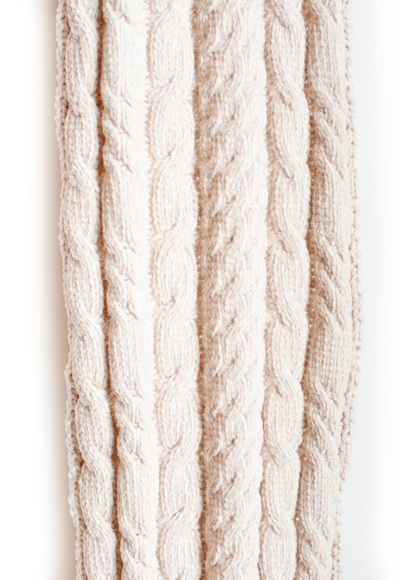 AC-SV-NGA-1008 / Chenille Knit Long Scarf Hoodie