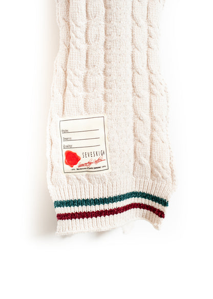 AC-SV-NGA-1008 / Chenille Knit Long Scarf Hoodie