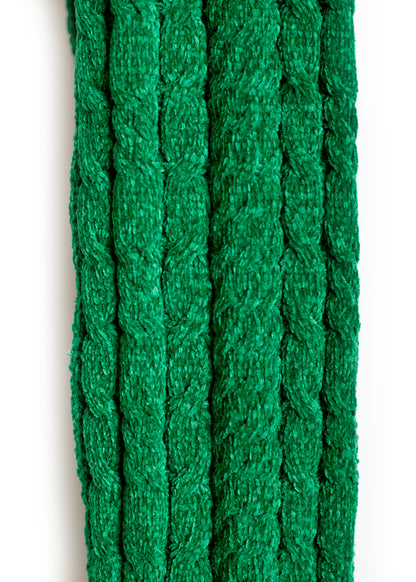 AC-SV-NGA-1008 / Chenille Knit Long Scarf Hoodie