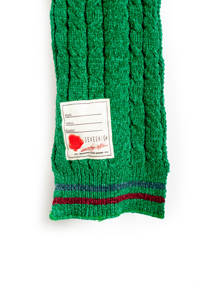 AC-SV-NGA-1008 / Chenille Knit Long Scarf Hoodie