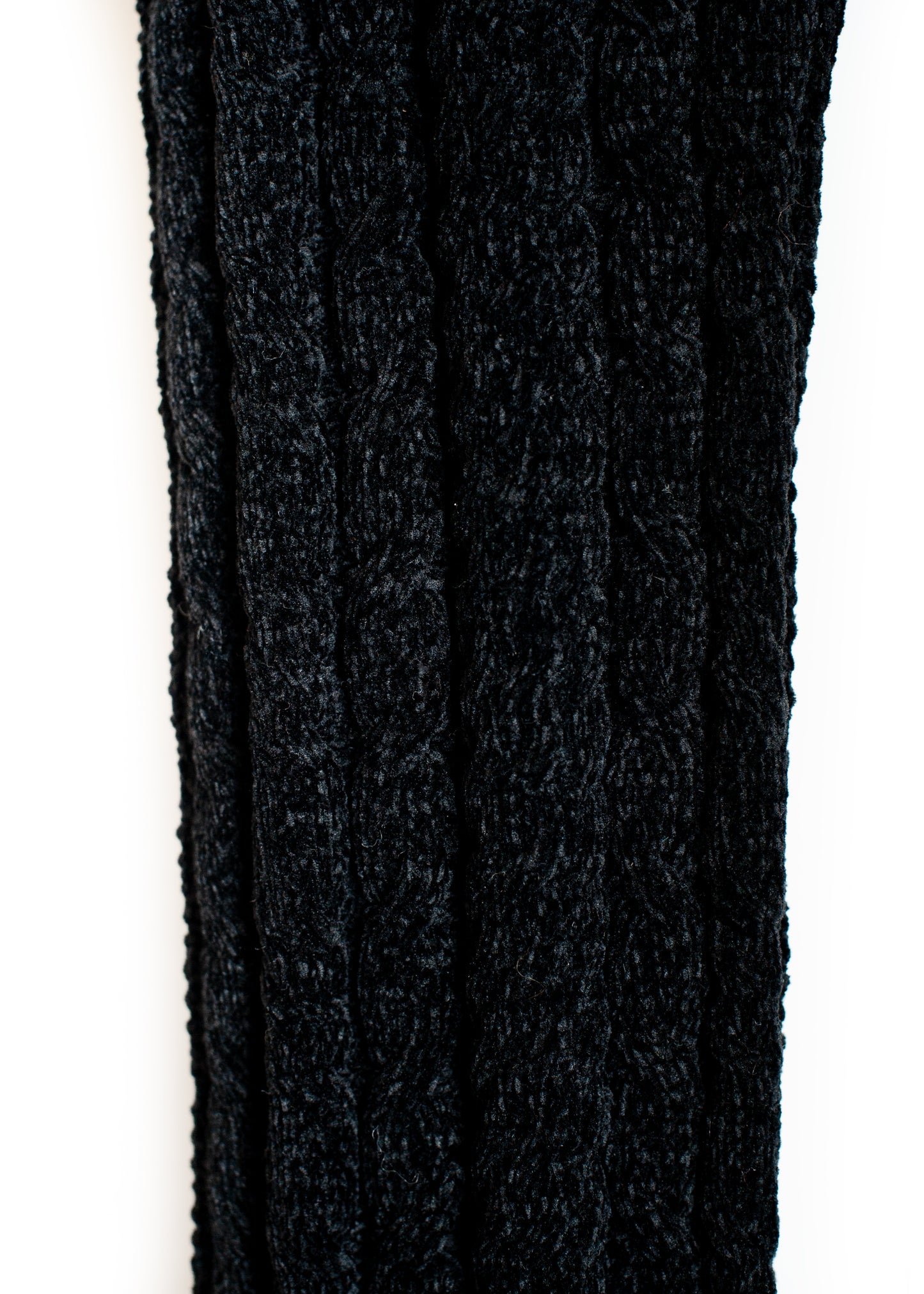 AC-SV-NGA-1008 / Chenille Knit Long Scarf Hoodie