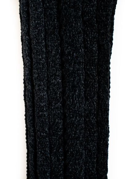 AC-SV-NGA-1008 / Chenille Knit Long Scarf Hoodie