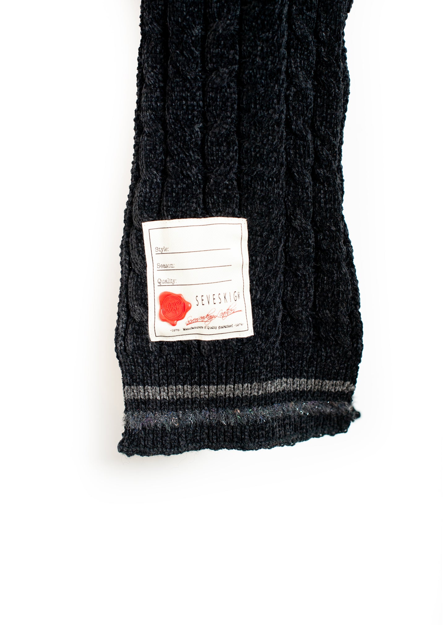 AC-SV-NGA-1008 / Chenille Knit Long Scarf Hoodie