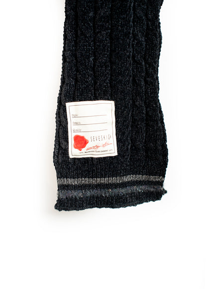 AC-SV-NGA-1008 / Chenille Knit Long Scarf Hoodie