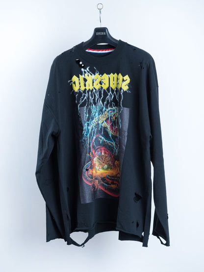 CT-SV-NYA-1005 / Vintage L/SL Tee Shirt Ver, Rainbow Serpent
