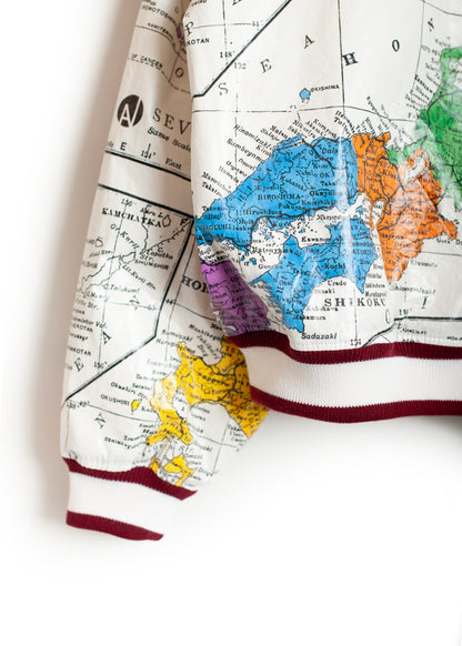 JK-SV-NGA-1004 / Faux Paper Map Jacket