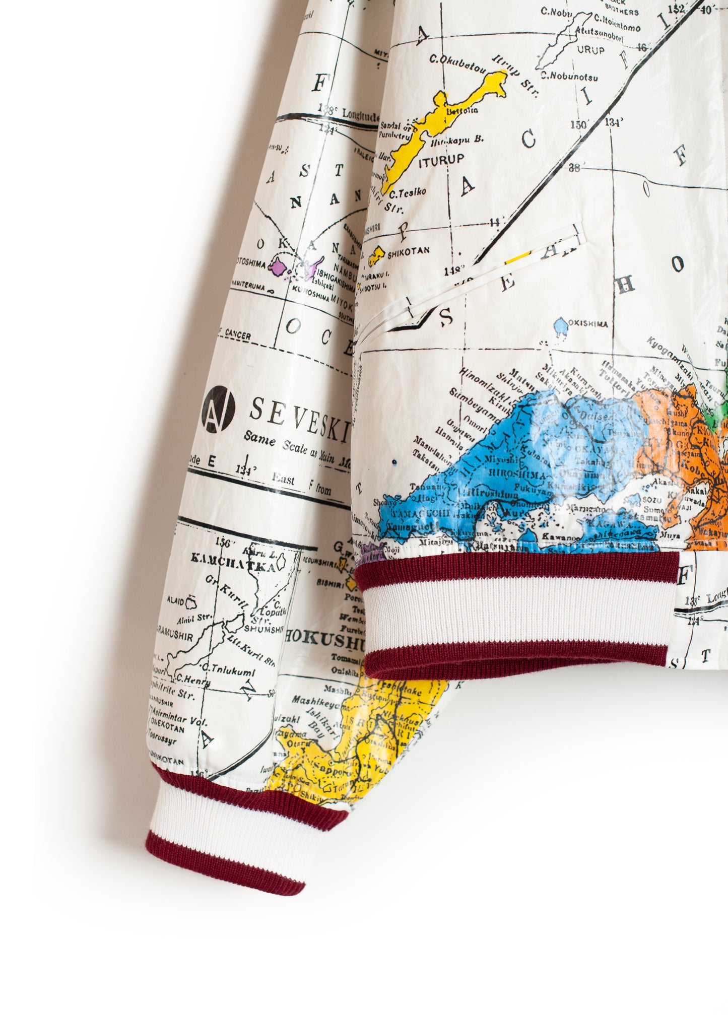 JK-SV-NGA-1004 / Faux Paper Map Jacket