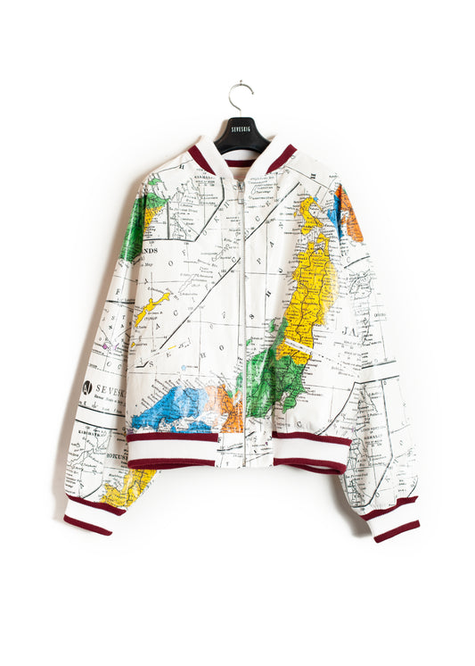 JK-SV-NGA-1004 / Faux Paper Map Jacket