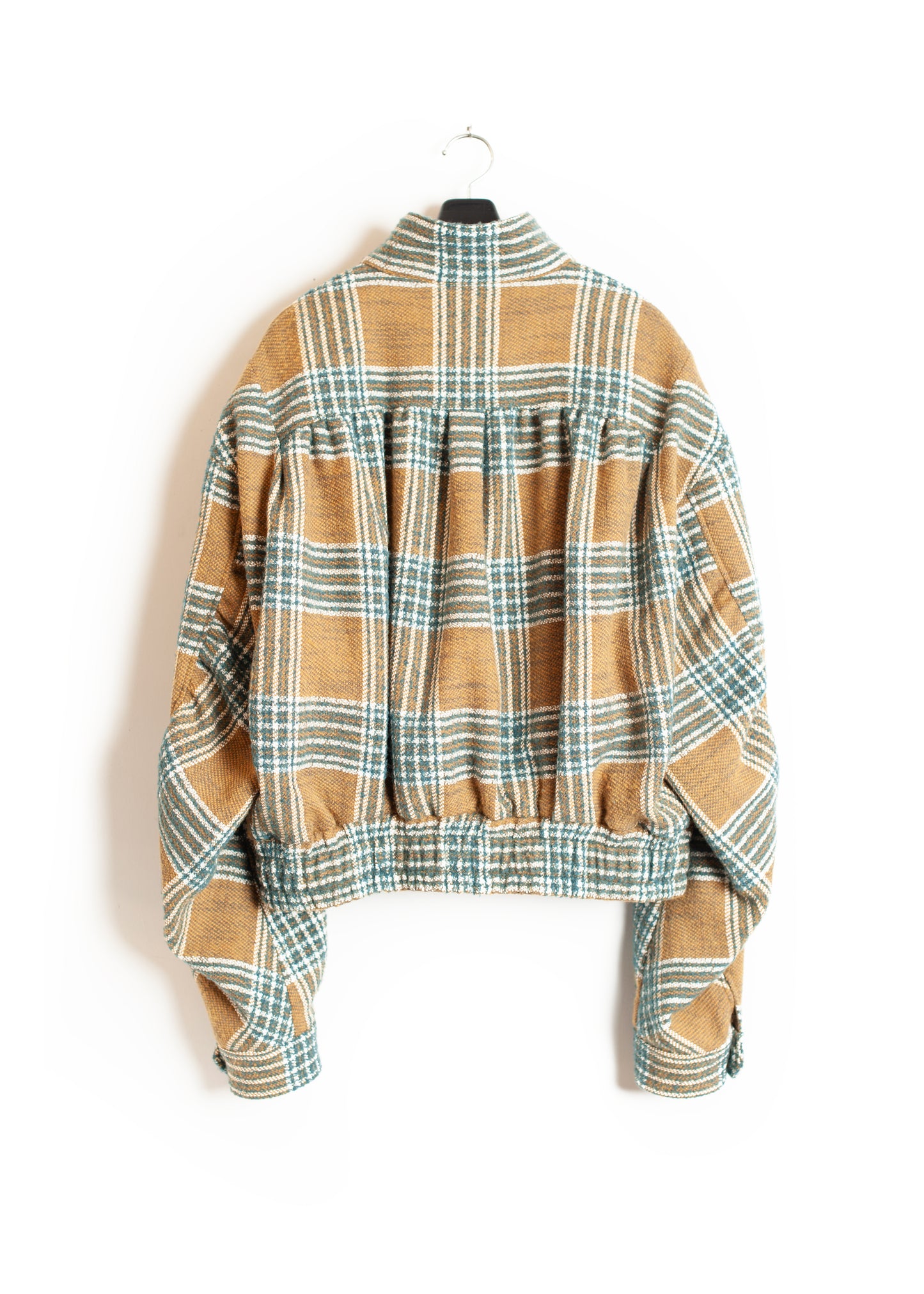 JK-SV-NGA-1009 / Tweed Plaid Swing Jacket