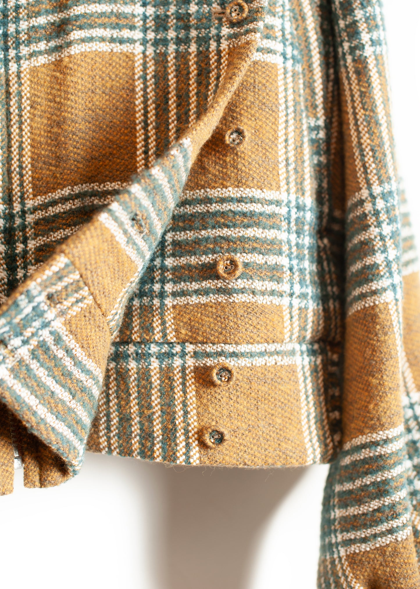 JK-SV-NGA-1009 / Tweed Plaid Swing Jacket