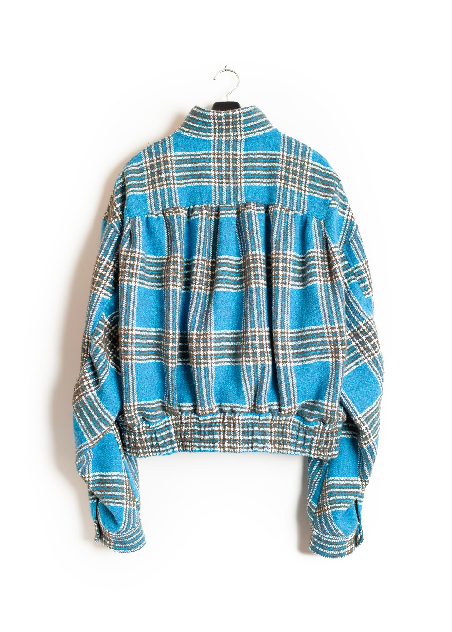 JK-SV-NGA-1009 / Tweed Plaid Swing Jacket