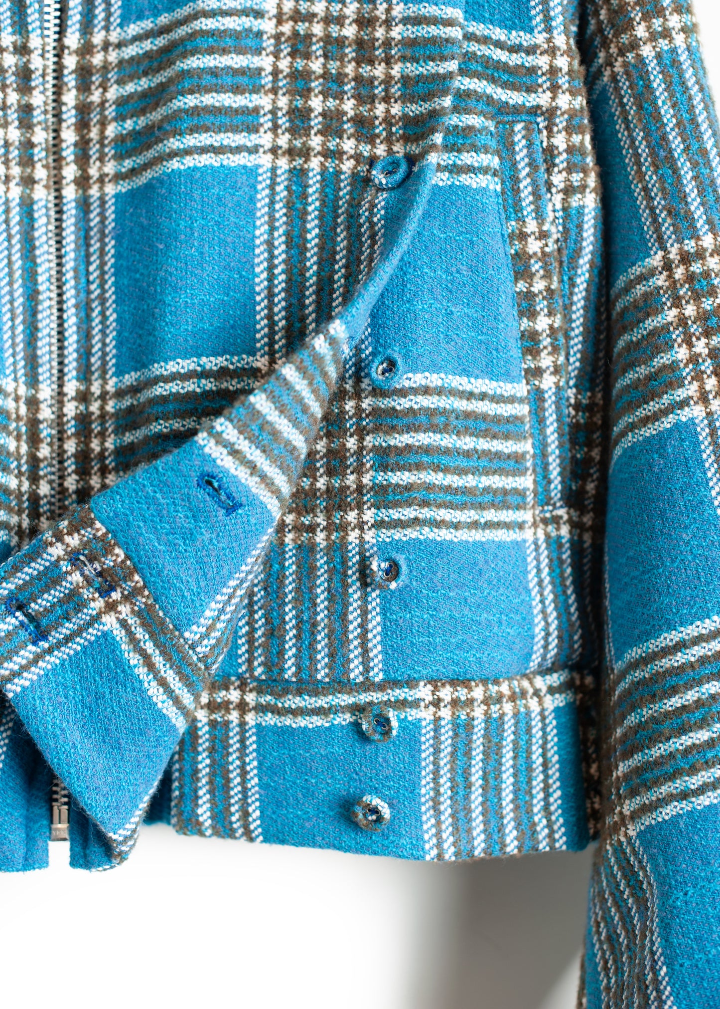 JK-SV-NGA-1009 / Tweed Plaid Swing Jacket
