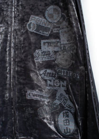 JK-SV-NGA-1010 / Velour Patch Swing Jacket