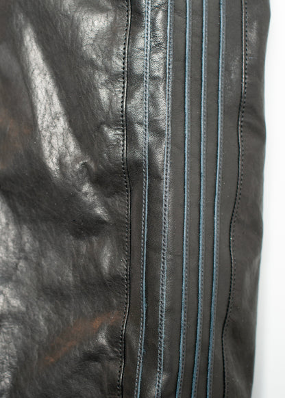 PT-SV-NGA-1001 / Wide Track Cow Leather Pants