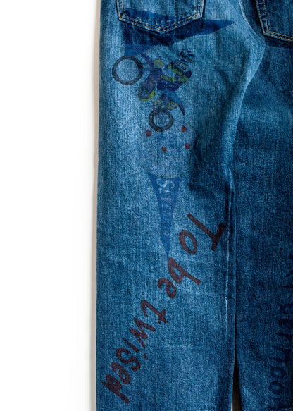 PT-SV-NGA-1004 / Graffiti 5P Denim Pants Ver,Ridawo