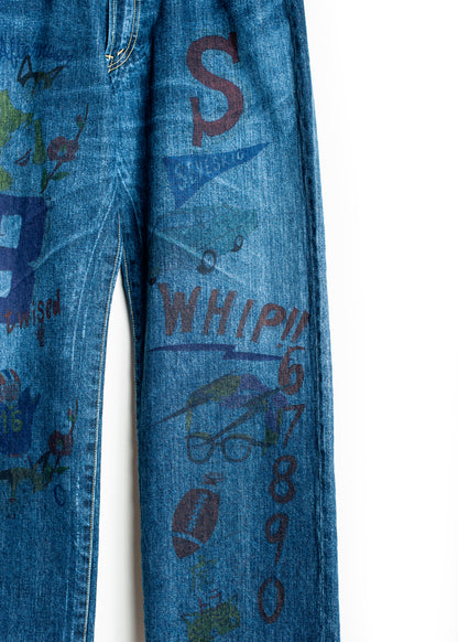 PT-SV-NGA-1004 / Graffiti 5P Denim Pants Ver,Ridawo