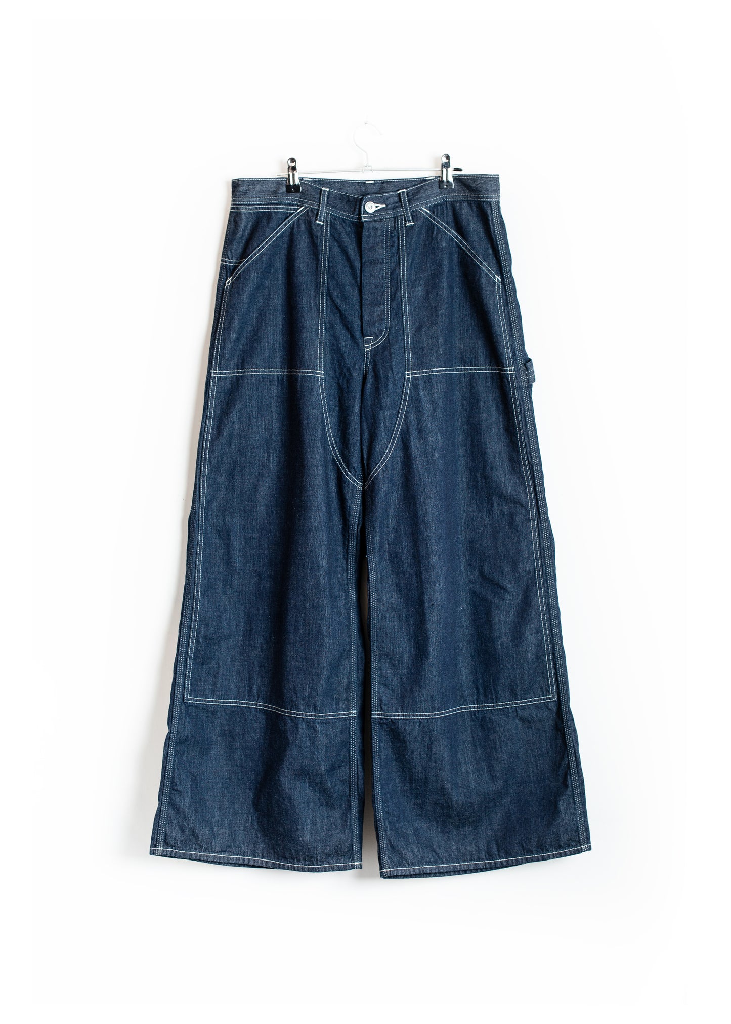PT-SV-NGA-1010/Classic Double-Knee Painter Wide Pants