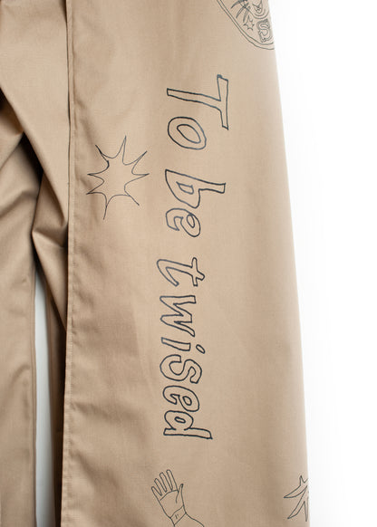 PT-SV-NGA-1011/Doodle Shift Wide Chinos