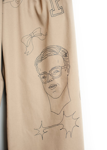 PT-SV-NGA-1011/Doodle Shift Wide Chinos