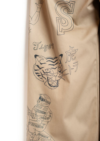 PT-SV-NGA-1011/Doodle Shift Wide Chinos