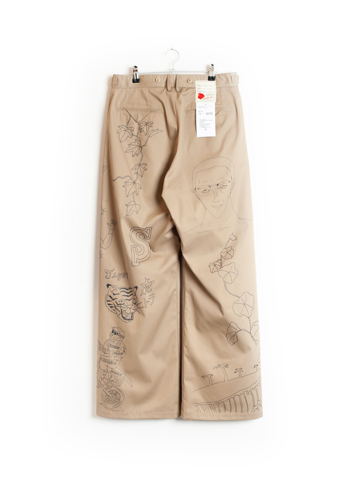 PT-SV-NGA-1011/Doodle Shift Wide Chinos