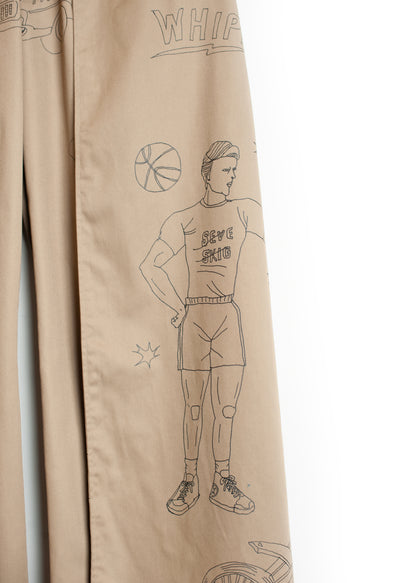 PT-SV-NGA-1011/Doodle Shift Wide Chinos