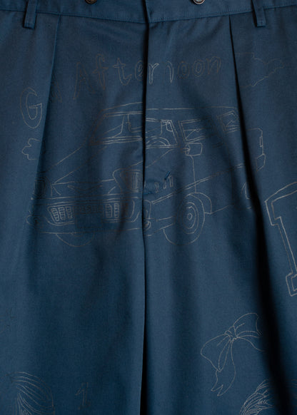 PT-SV-NGA-1011/Doodle Shift Wide Chinos