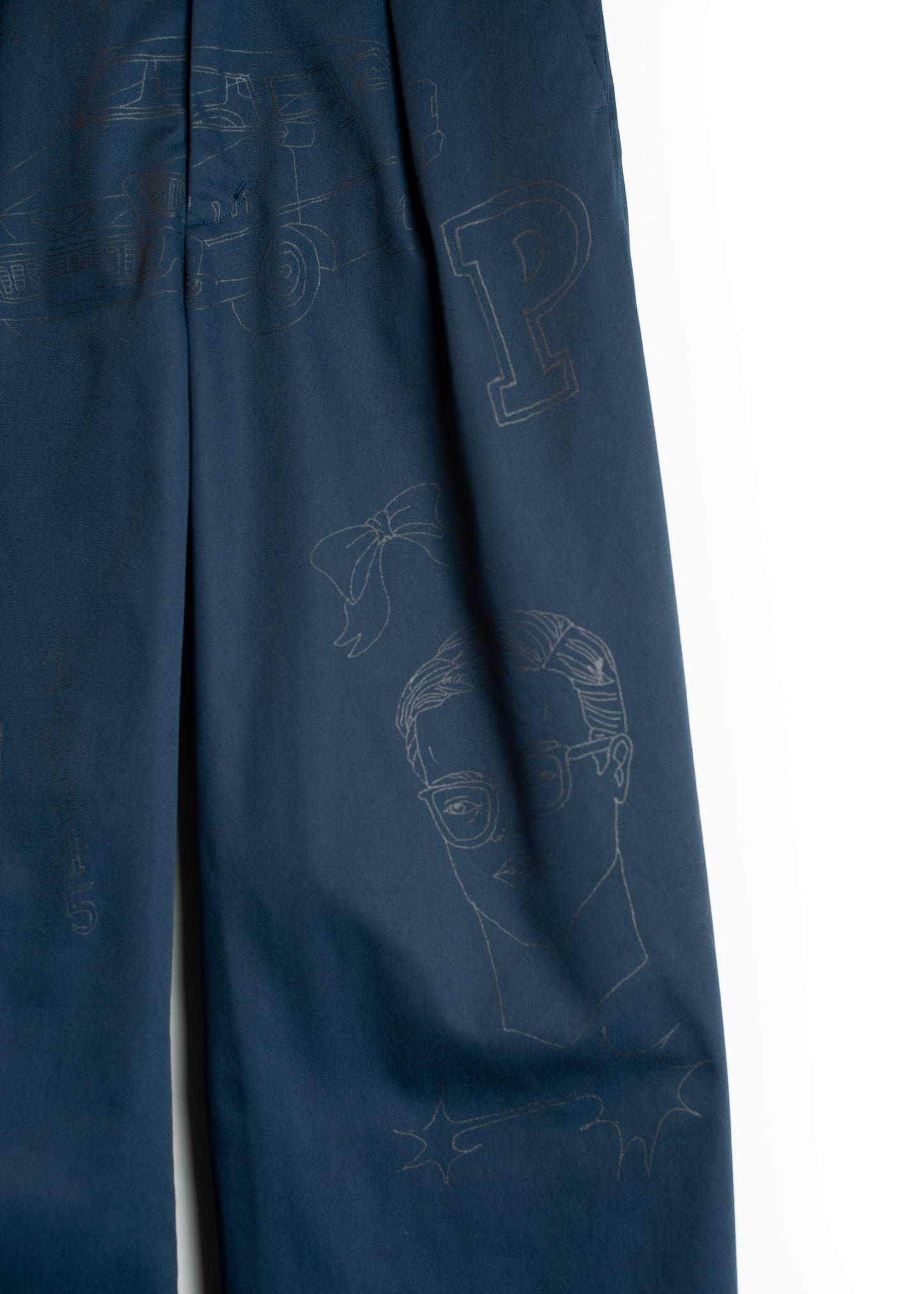 PT-SV-NGA-1011/Doodle Shift Wide Chinos