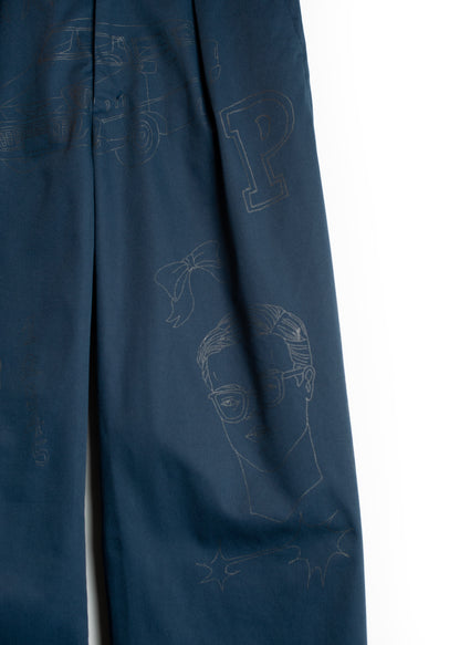 PT-SV-NGA-1011/Doodle Shift Wide Chinos