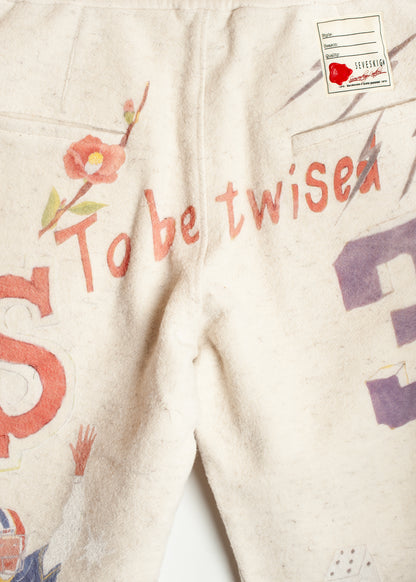 PT-SV-NGA-1012 / Graffiti Wool Sweat Pants