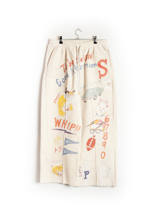 PT-SV-NGA-1012 / Graffiti Wool Sweat Pants
