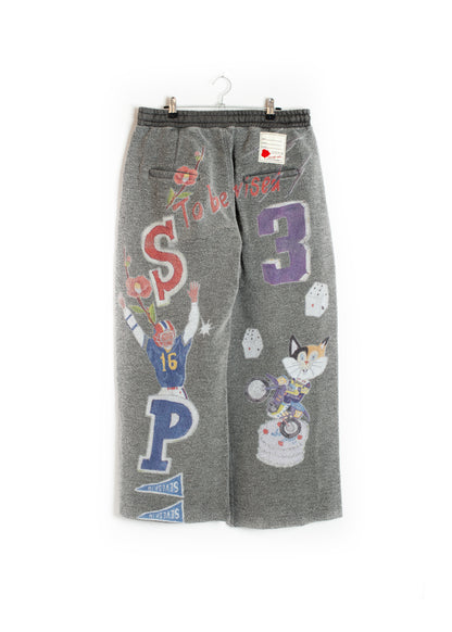 PT-SV-NGA-1012 / Graffiti Wool Sweat Pants