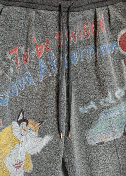 PT-SV-NGA-1012 / Graffiti Wool Sweat Pants