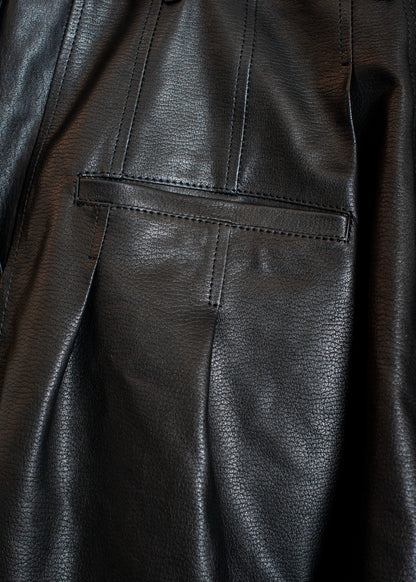 PT-SV-NRS-1011 / Track Cow Leather Shorts