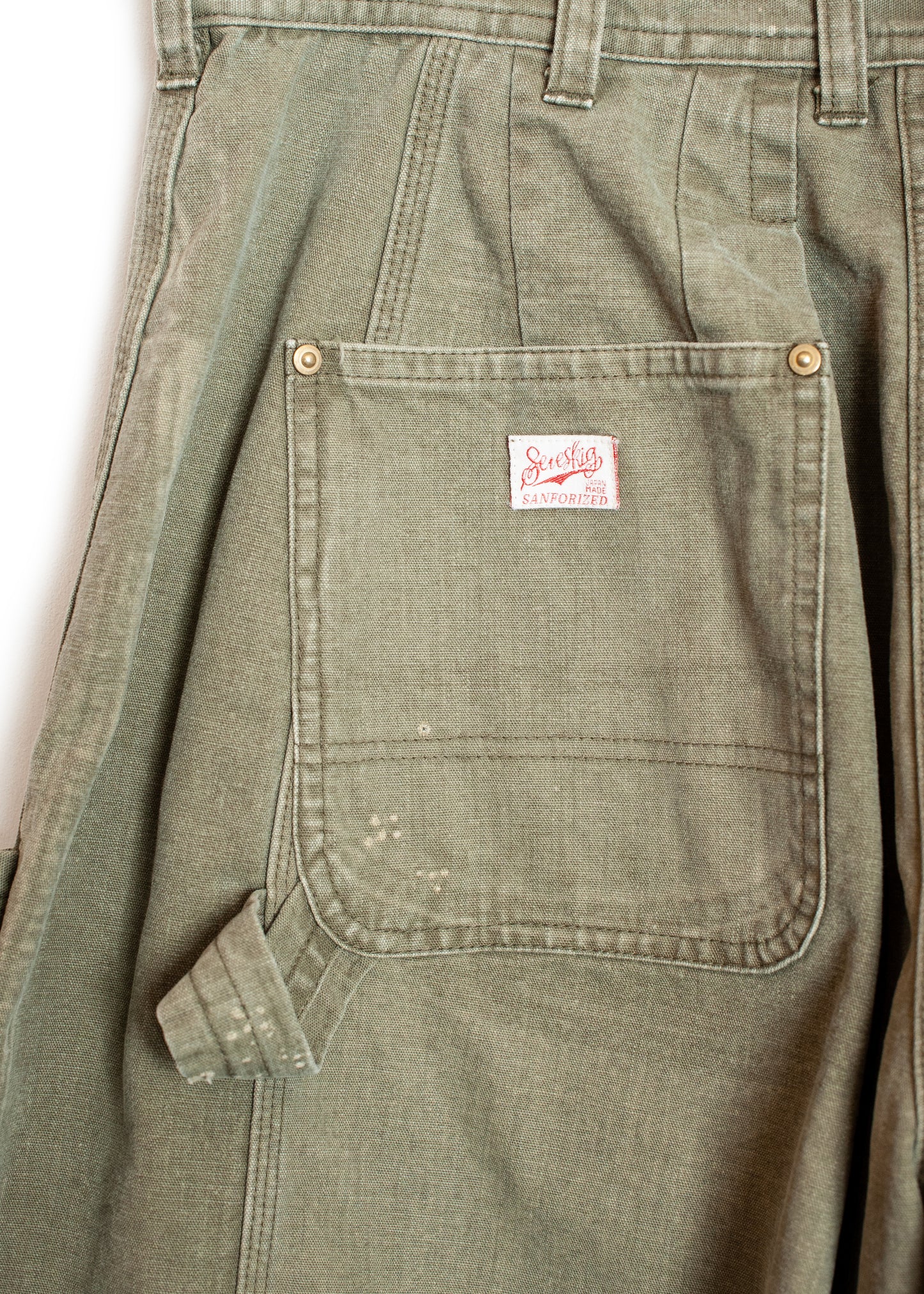 PT-SV-NRS-1007 / Damaged Double Knee Wide Bermuda Pants