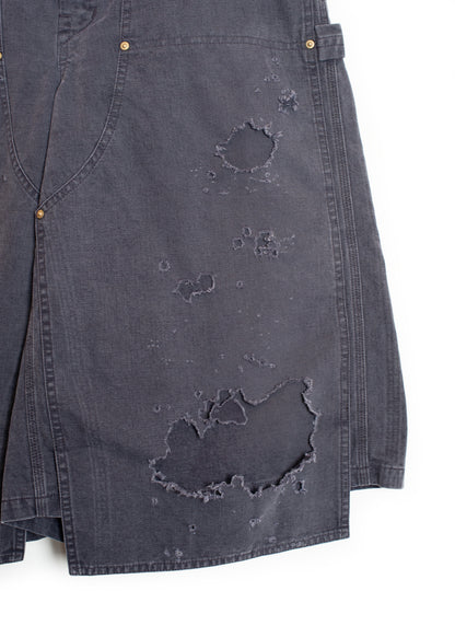 PT-SV-NRS-1007 / Damaged Double Knee Wide Bermuda Pants