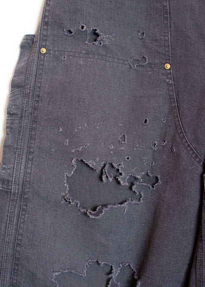 PT-SV-NRS-1007 / Damaged Double Knee Wide Bermuda Pants