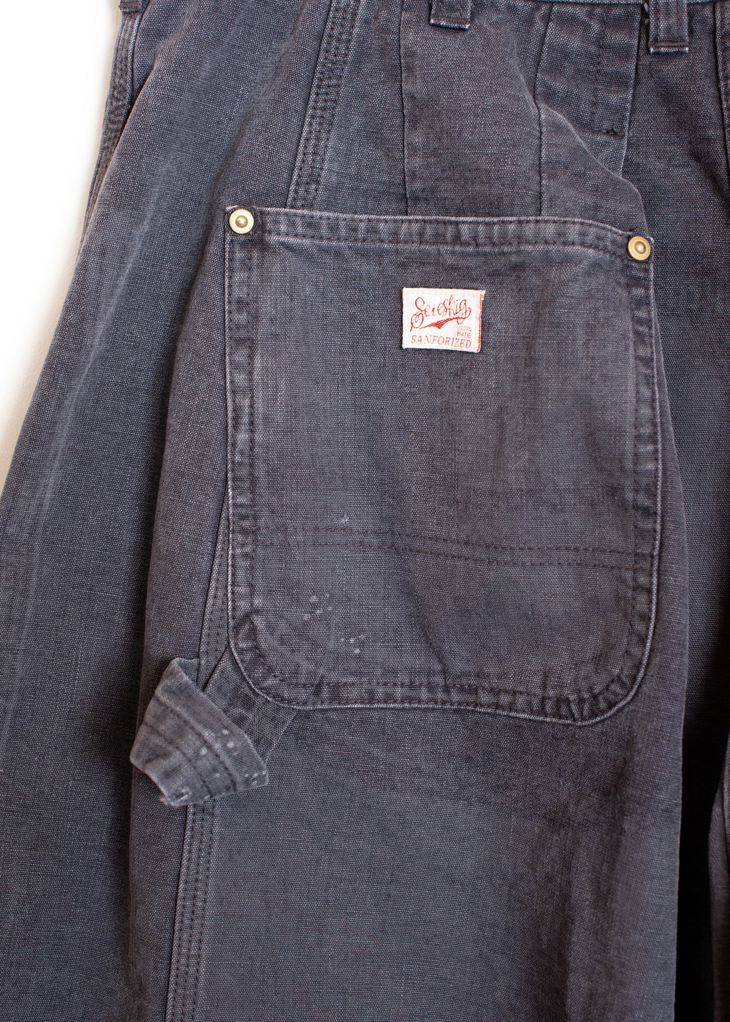 PT-SV-NRS-1007 / Damaged Double Knee Wide Bermuda Pants