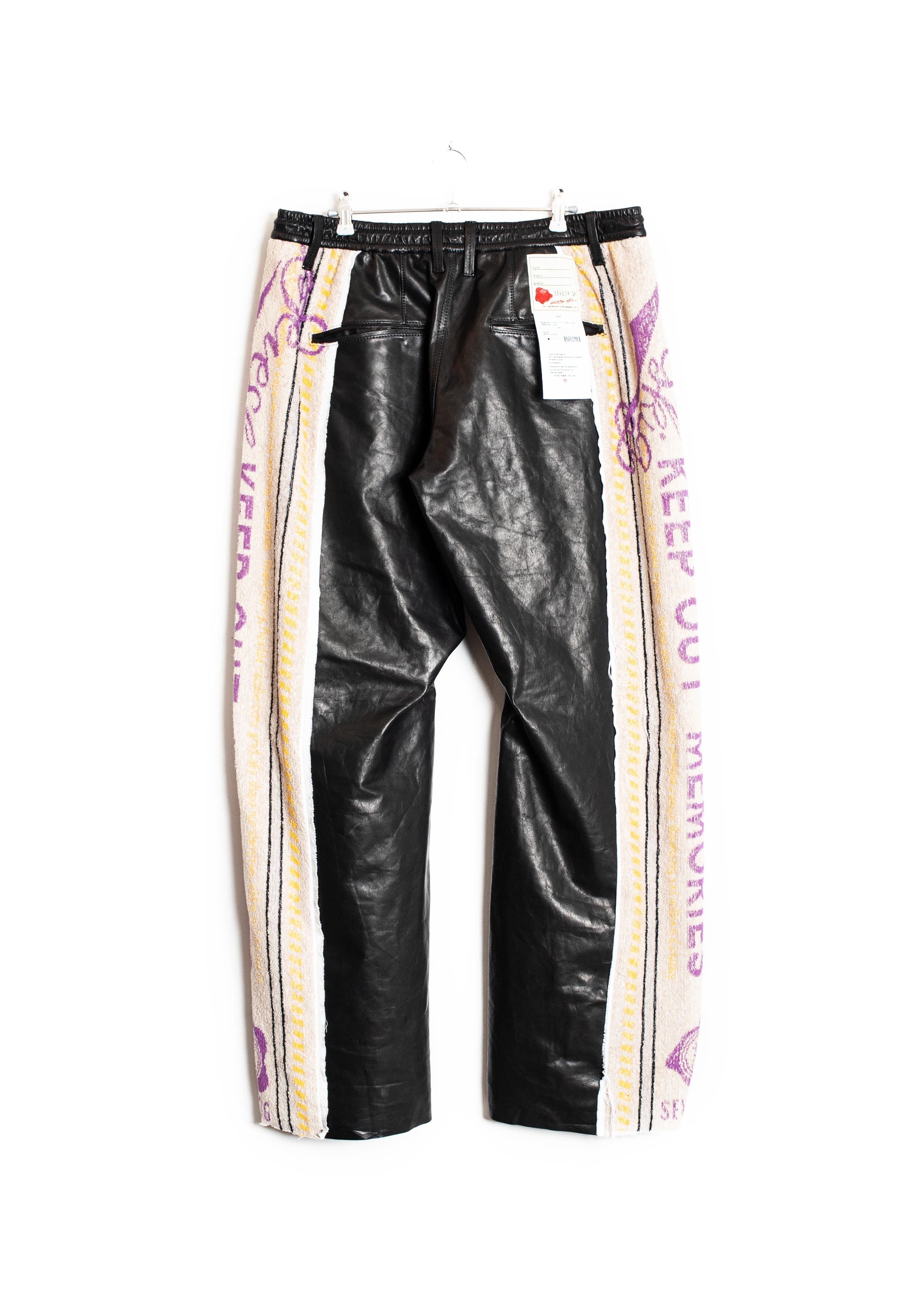 PT-SV-NRS-1005 / KEEP OUT Wide Track Cow Leather Pants – SEVESKIG