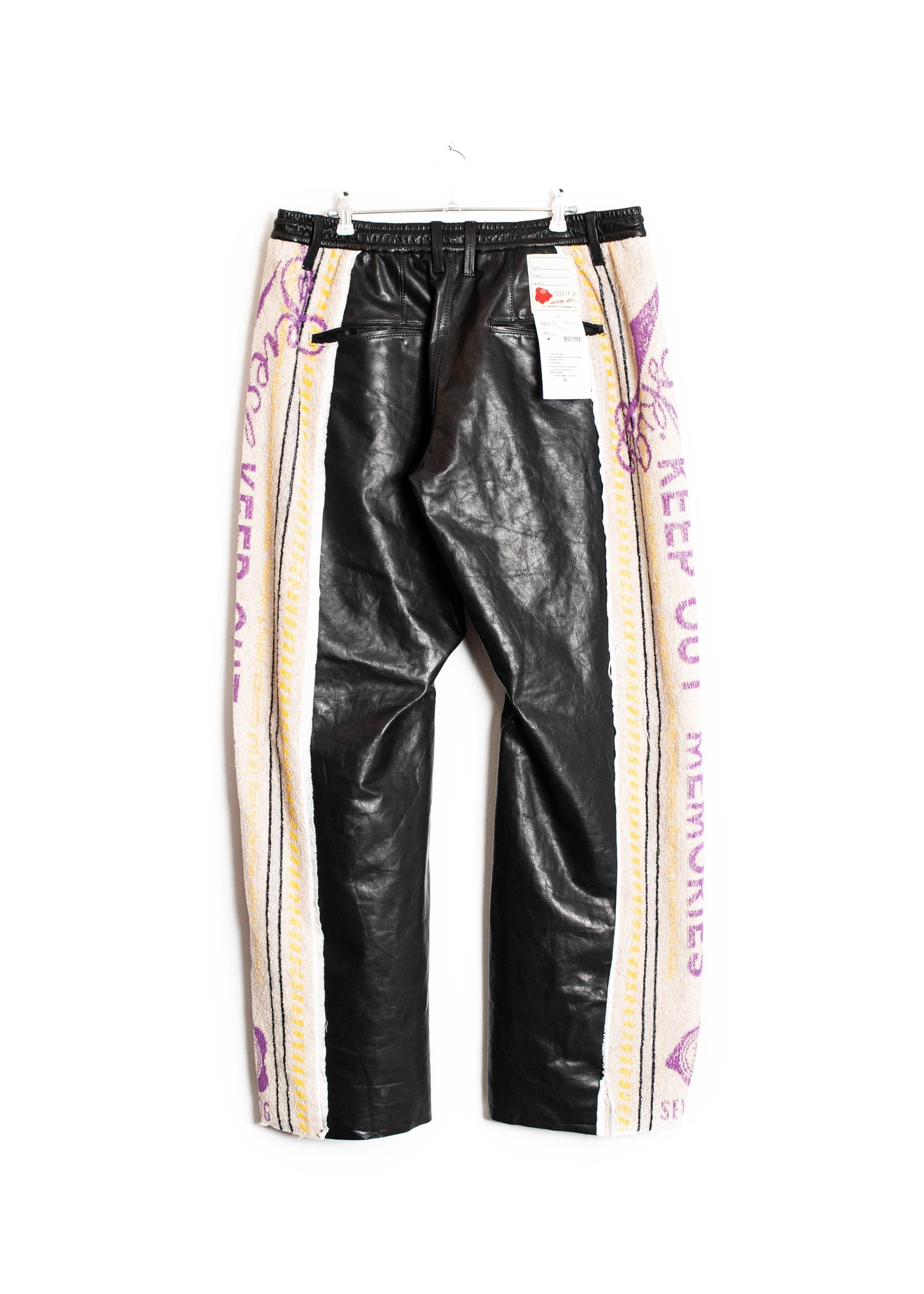 PT-SV-NRS-1005 / KEEP OUT Wide Track Cow Leather Pants