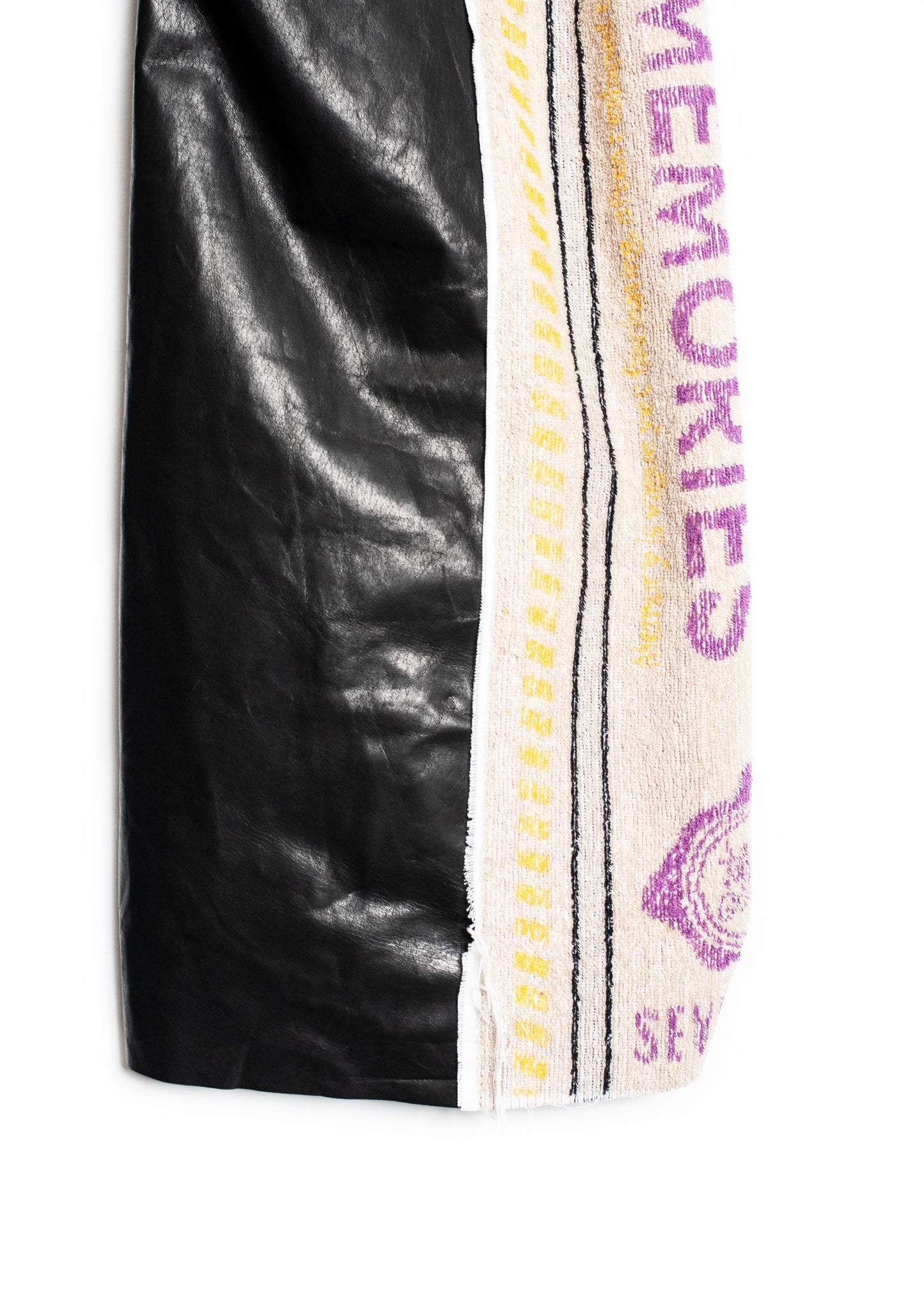 PT-SV-NRS-1005 / KEEP OUT Wide Track Cow Leather Pants