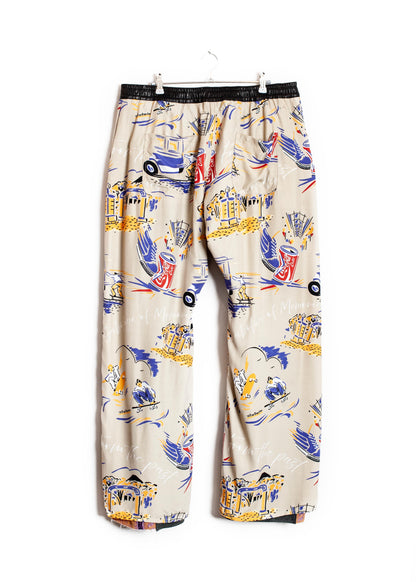 PT-SV-NRS-1005 / KEEP OUT Wide Track Cow Leather Pants