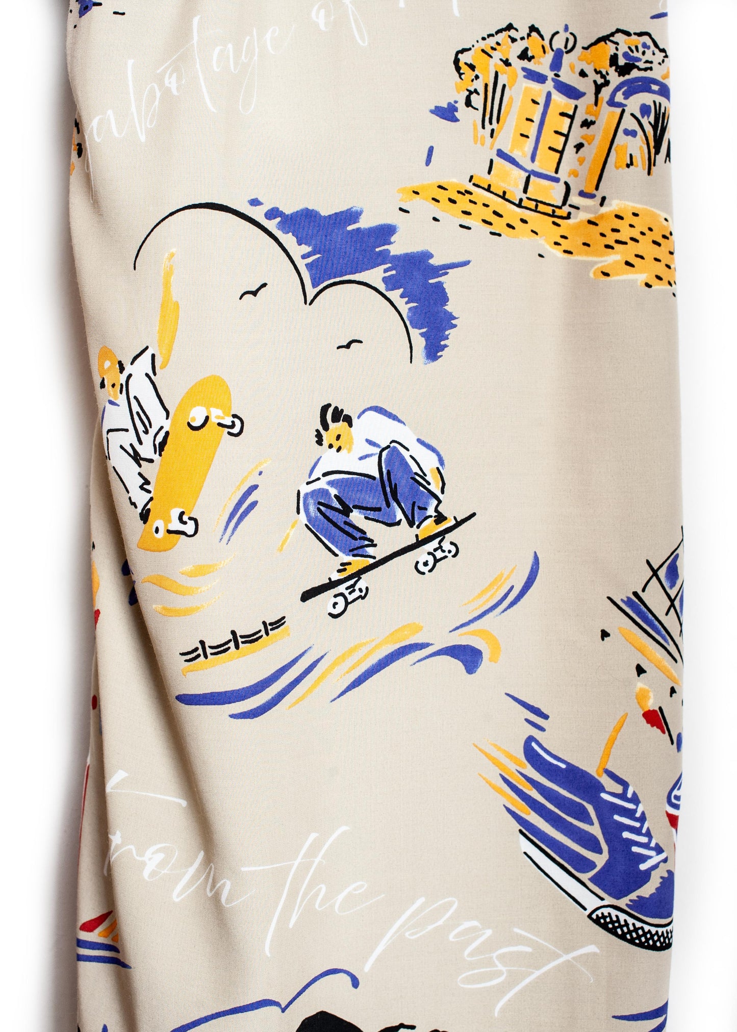 PT-SV-NRS-1005 / KEEP OUT Wide Track Cow Leather Pants